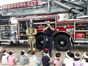 A visit with our community fire fighters